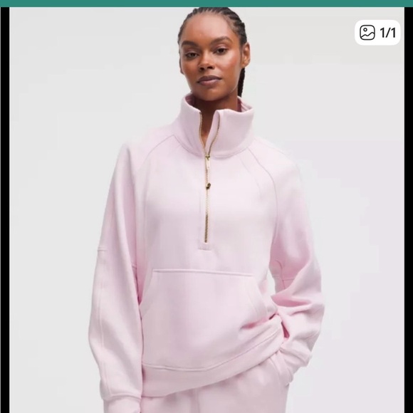 lululemon athletica Sweaters - lululemon athletica Pink Scuba Funnel-Neck Sweater